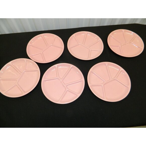 Williams Sonoma Varages France Appetizer Fondue Plate Set 3 Thick Pink Pastel - Picture 8 of 10